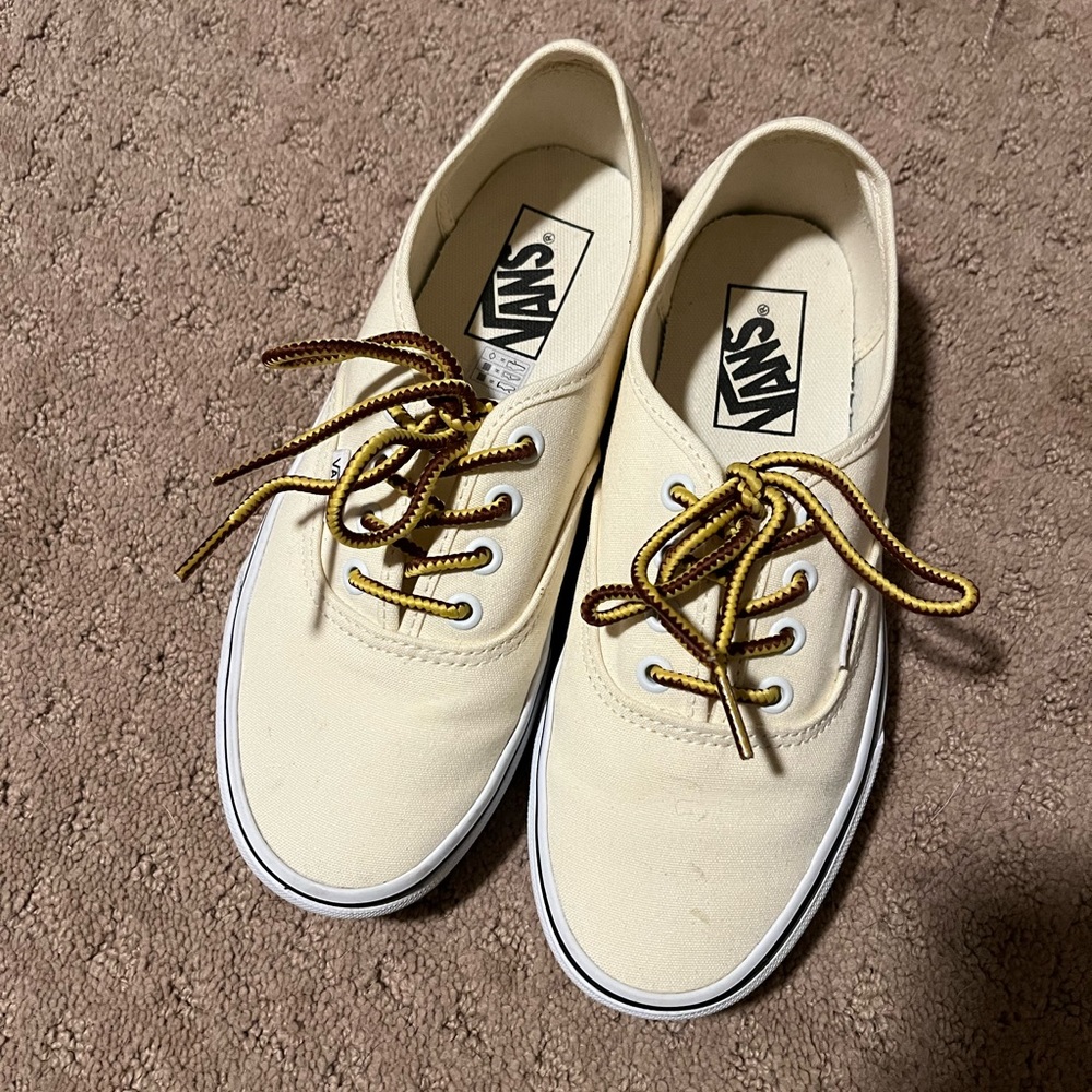 Vans- cream color, size 7